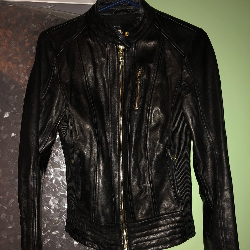 Michael Kors Leather Moro Jacket